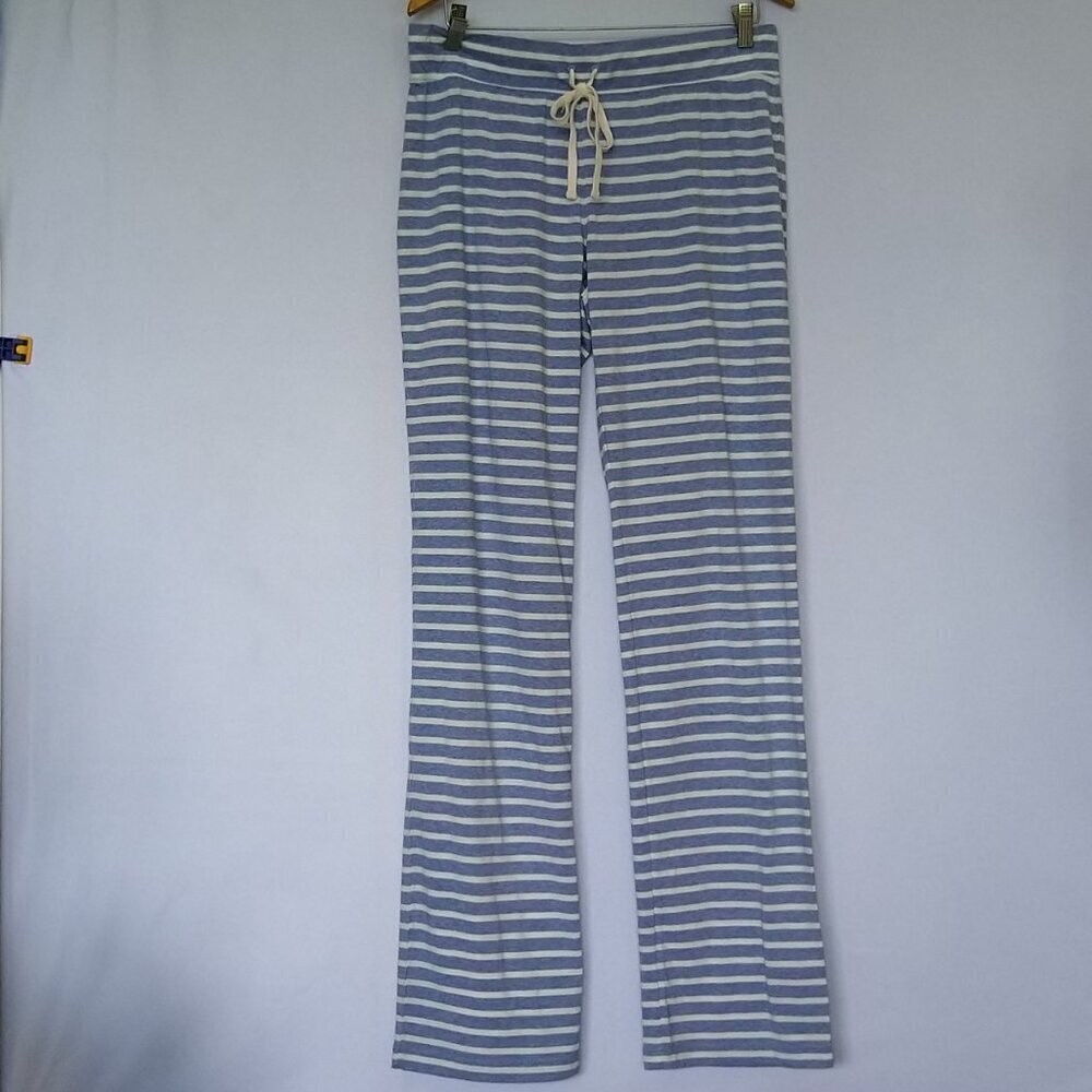 J. Crew Pants Size TALL Medium Striped Blue White Pull On New NWT